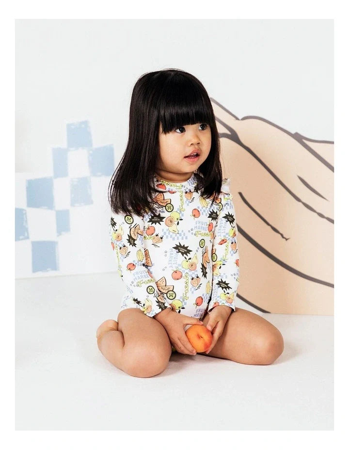 Animal Crackers Fruit Market L/S One Piece