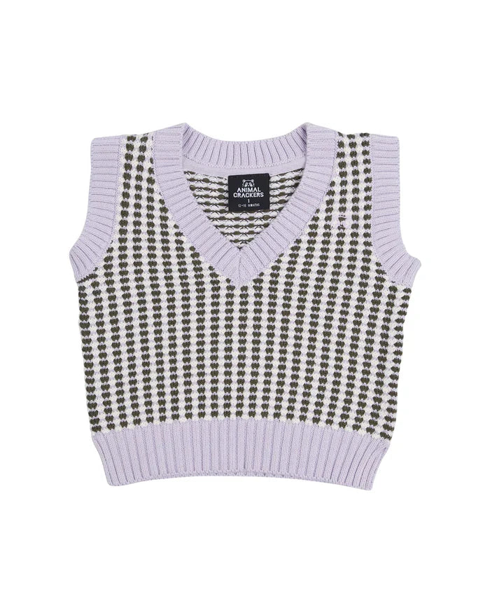 Animal Crackers Mixed Vest Purple Baby