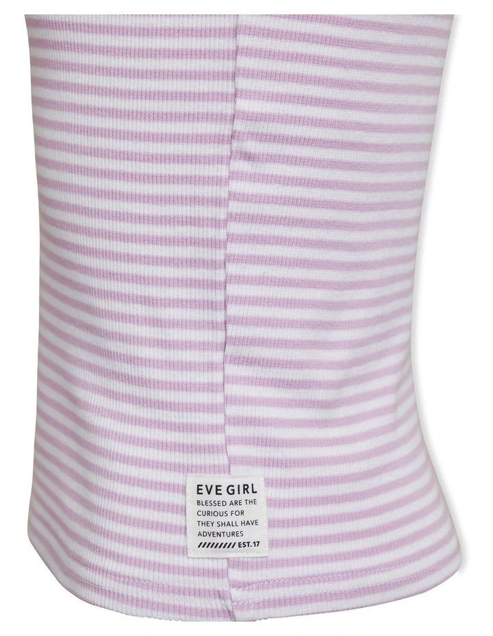 Eve Girl Everyday Stripe Rib Tank Purple