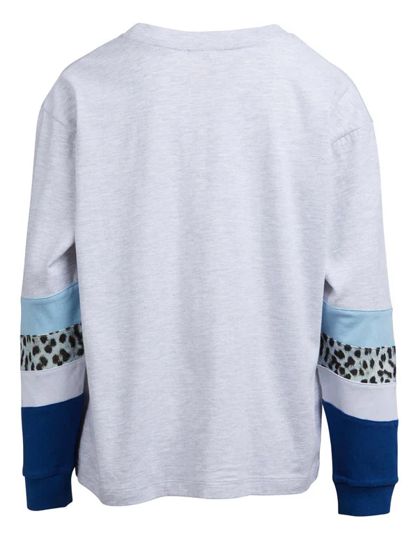 Eve Girl Riley Panel LS Tee Snow