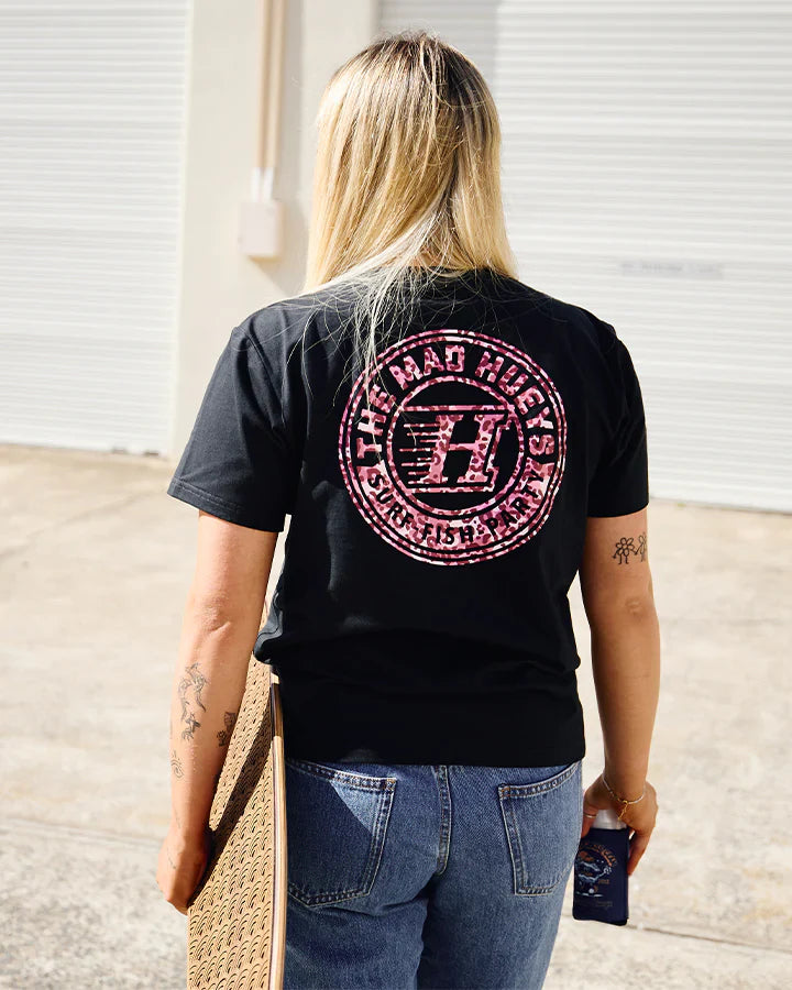 TMH HUEYS H SERIES | WOMENS SS TEE - BLACK - Size L