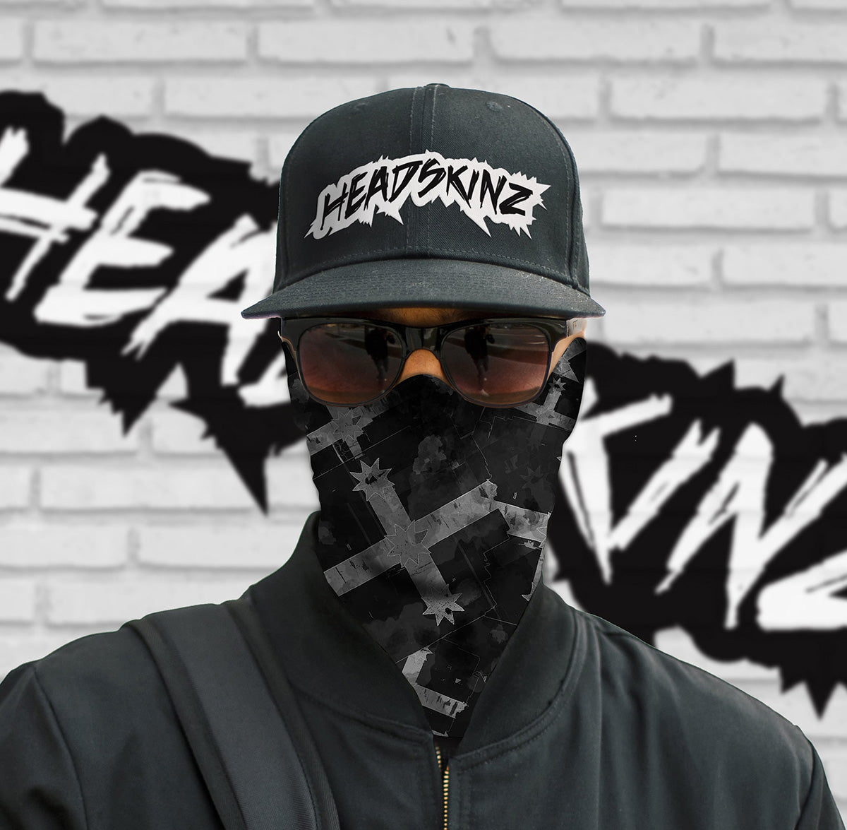 Headskinz Eureka Flag Black Face Shield