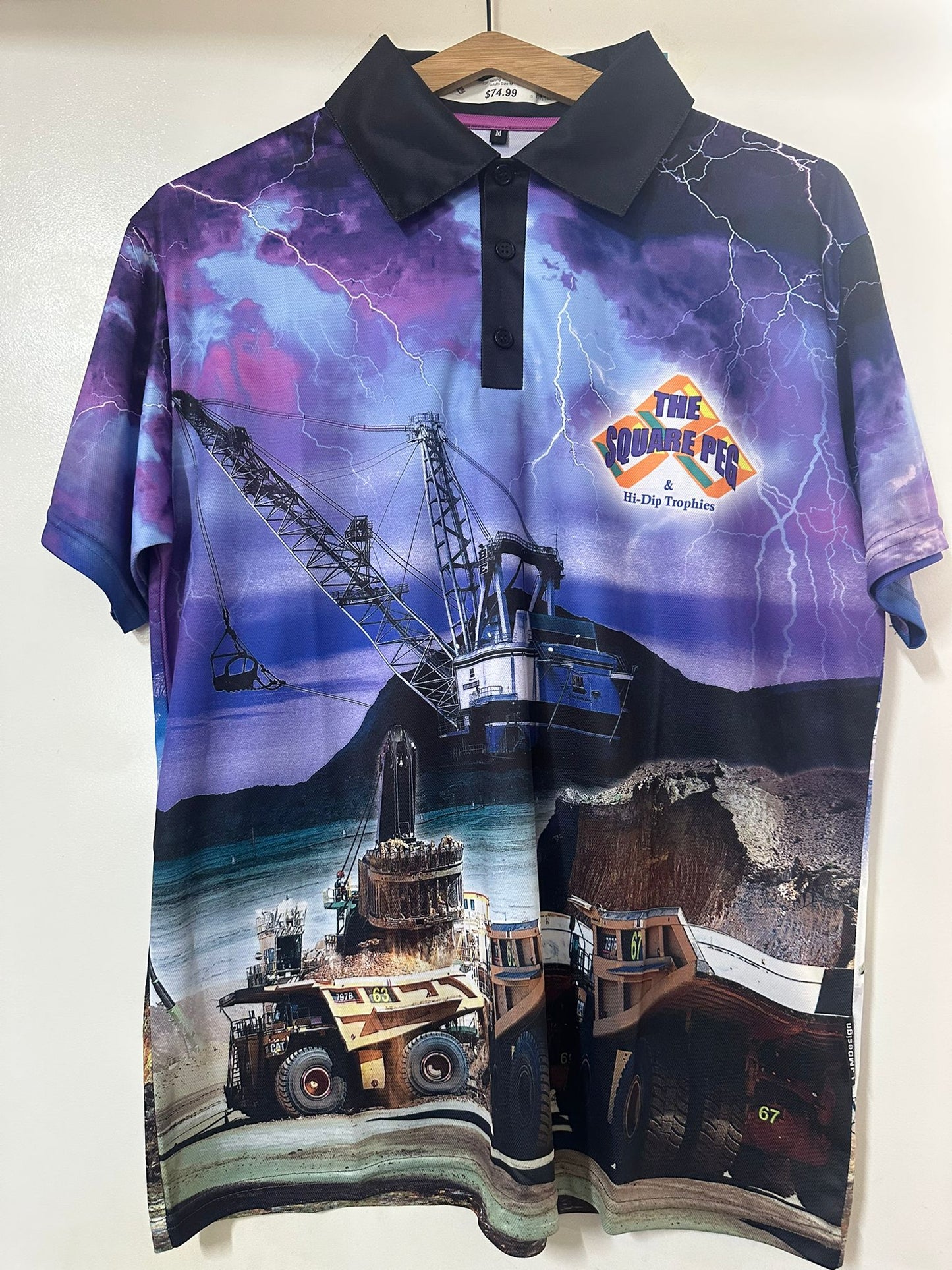 TSP Fishing Shirt Purple Short Sleeve - M