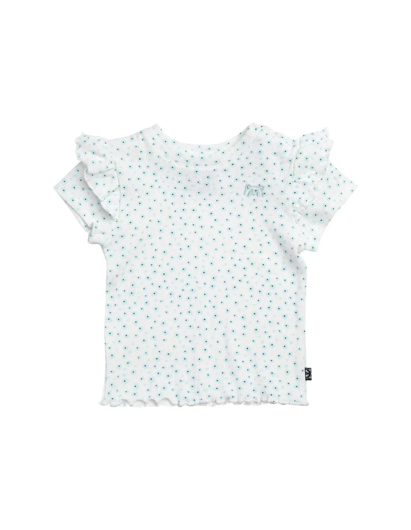 ANIMAL CRACKERS- DITSY RIB TEE
