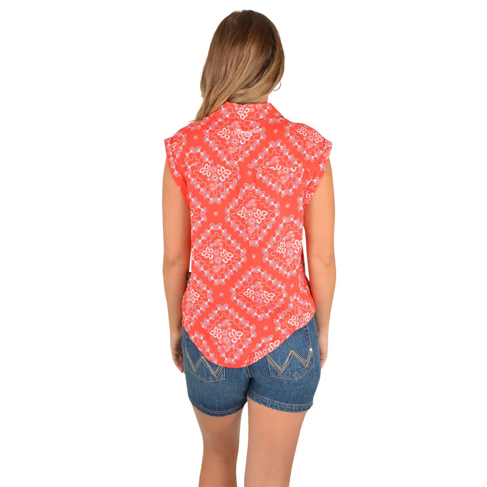 Wrangler Jennie Print S/Less Shirt L 10