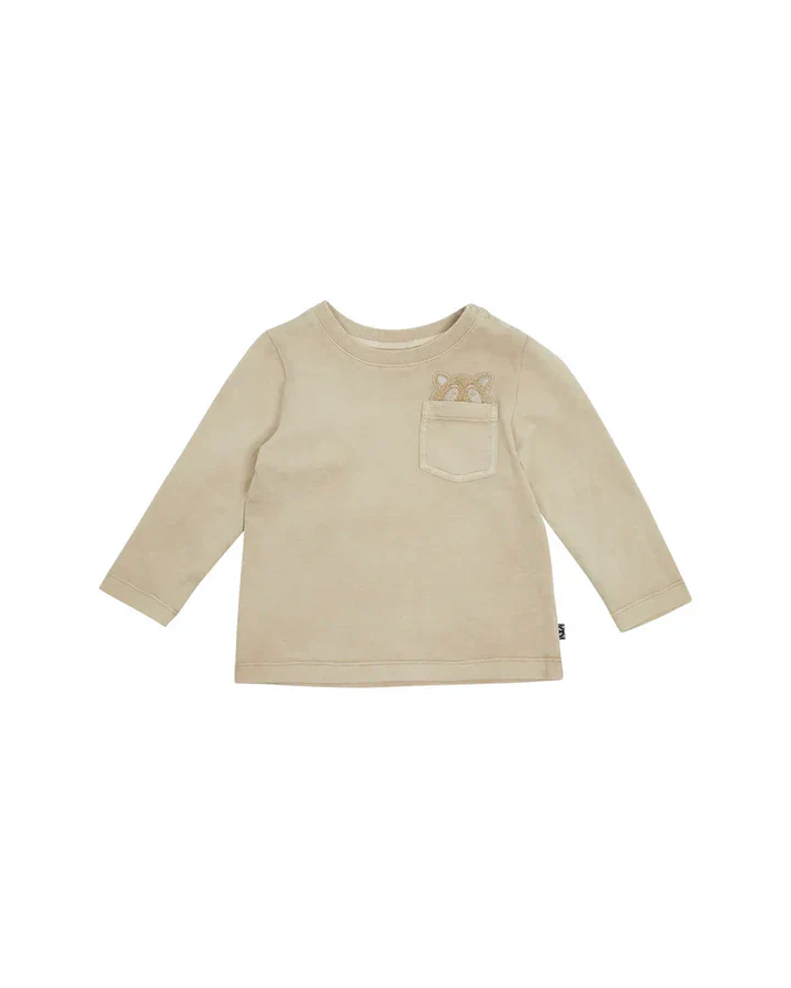 Animal Crackers Raffael LS Tee Tan Baby - TheSquarePeg