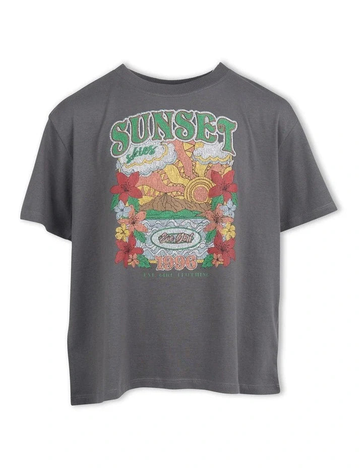 Eve Girl Sunset Tee Charcoal Girls 10