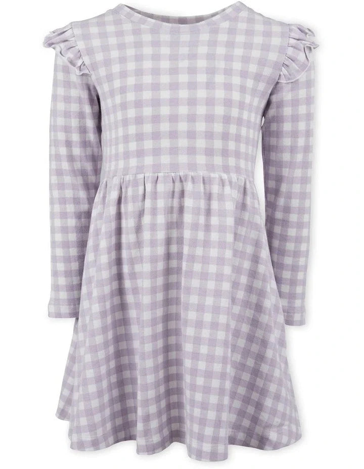 Eve Girl Checkers Dress Purple Girls 3