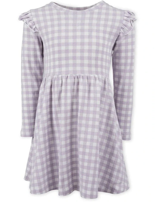 Eve Girl Checkers Dress Purple Girls 3
