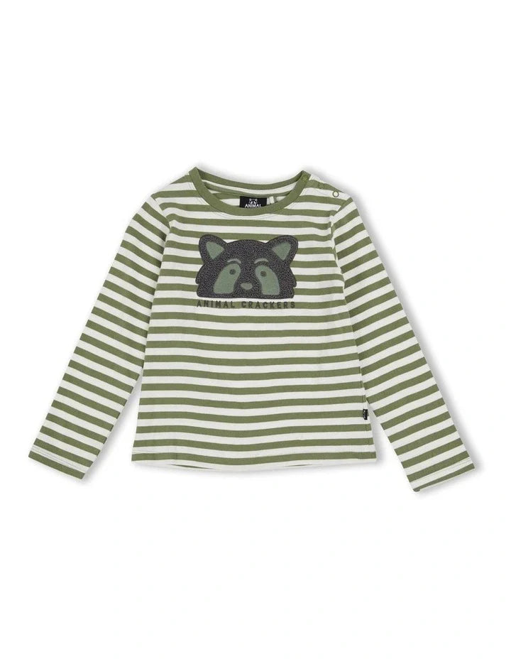 Animal Crackers Binding L/S Tee Khaki - TheSquarePeg