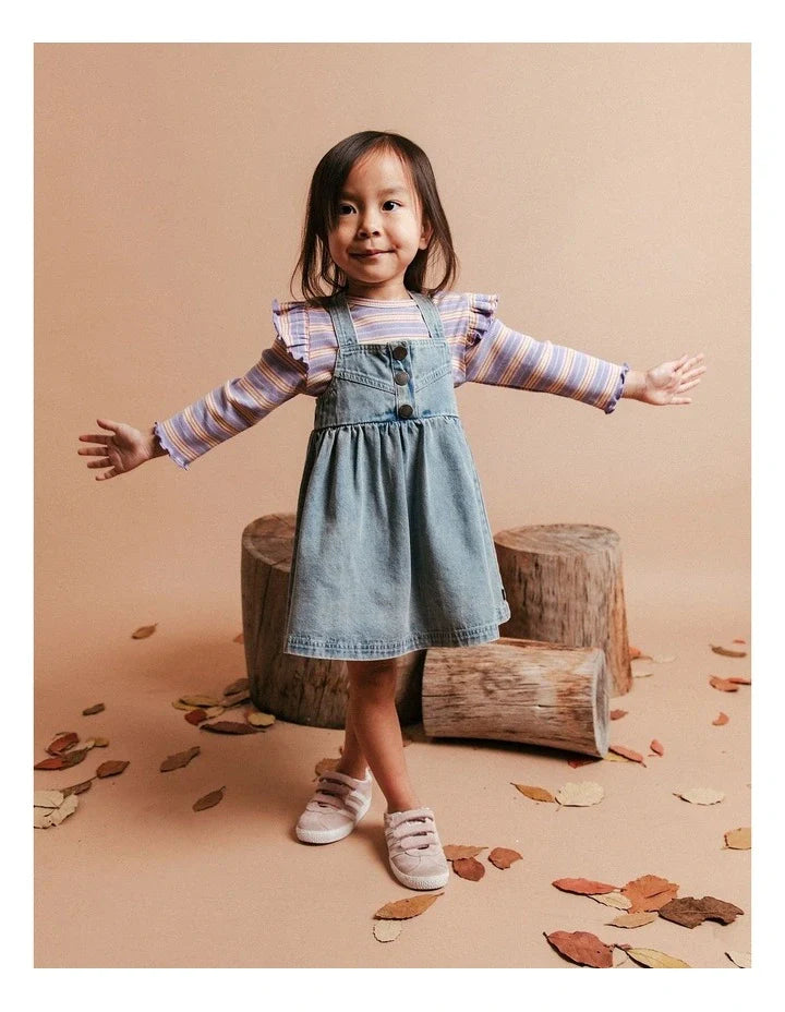 Animal Crackers Indigo Pinafore