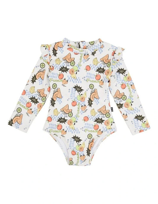 Animal Crackers Fruit Market L/S One Piece