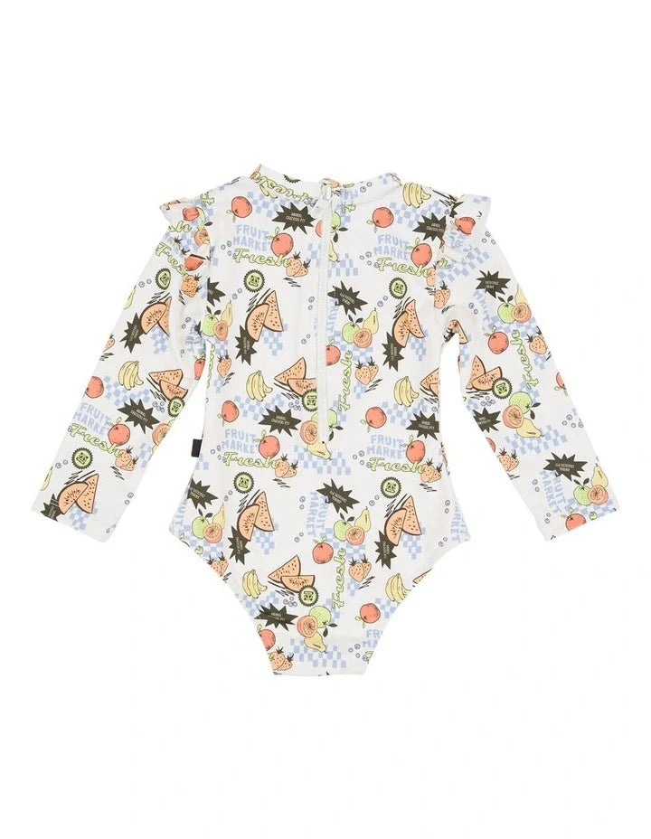 Animal Crackers Fruit Market L/S One Piece