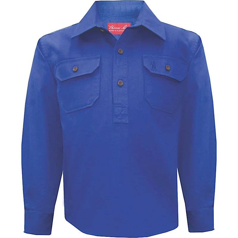 Thomas Cook Kids Heavy Drill LS Shirt Cobalt K2 - TheSquarePeg