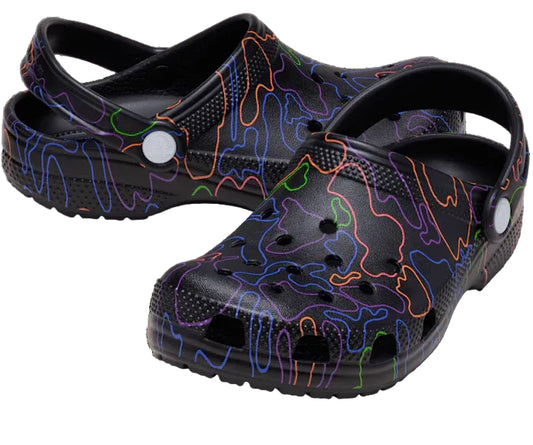 Crocs Kids Classic Clog Hi Vis Camo - TheSquarePeg