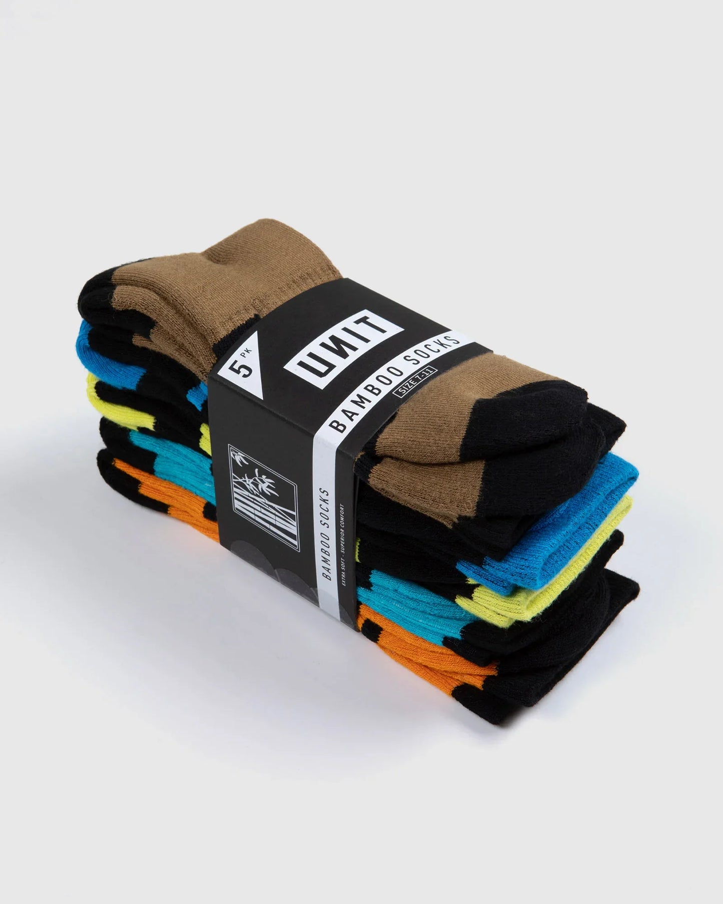 UNIT Mens Socks - Bamboo 5pk - React