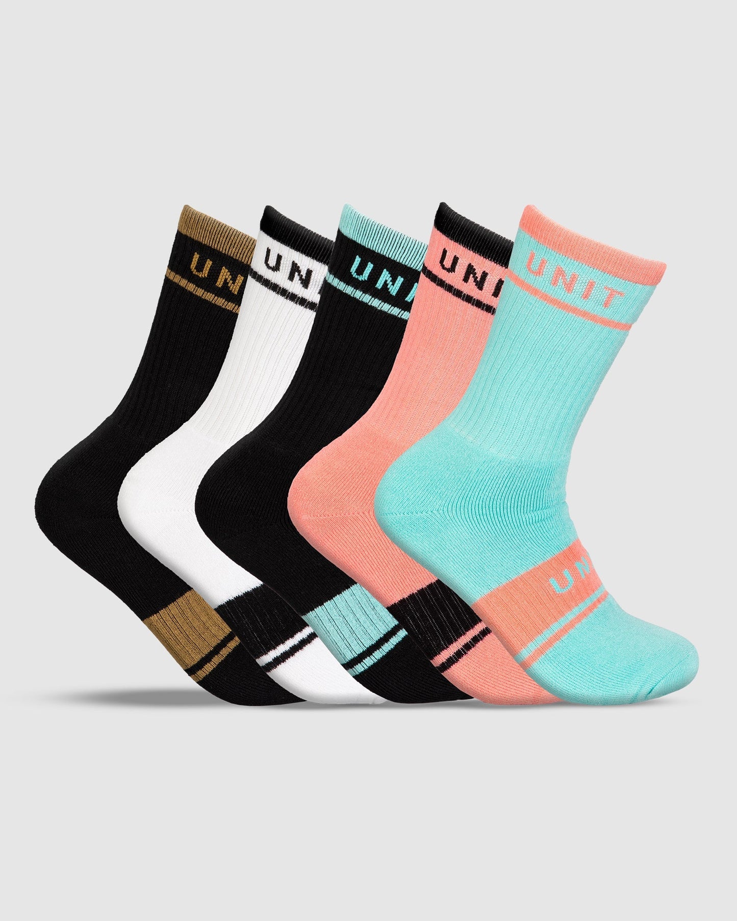 UNIT Ladies Socks - 5pk Bamboo Hi-Lux - Equip