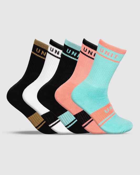 UNIT Ladies Socks - 5pk Bamboo Hi-Lux - Equip