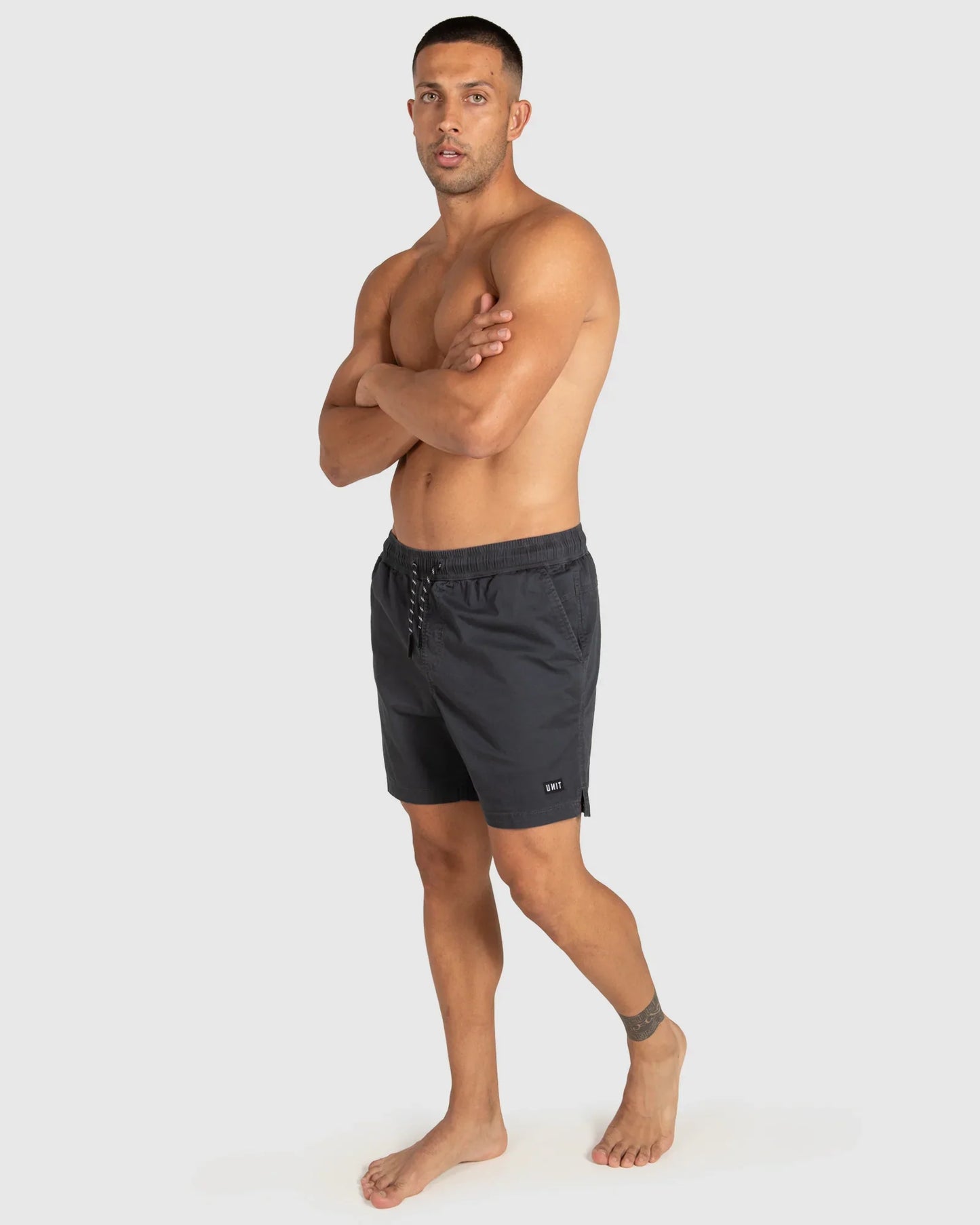 UNIT Mens Shorts - Stone Black Sml