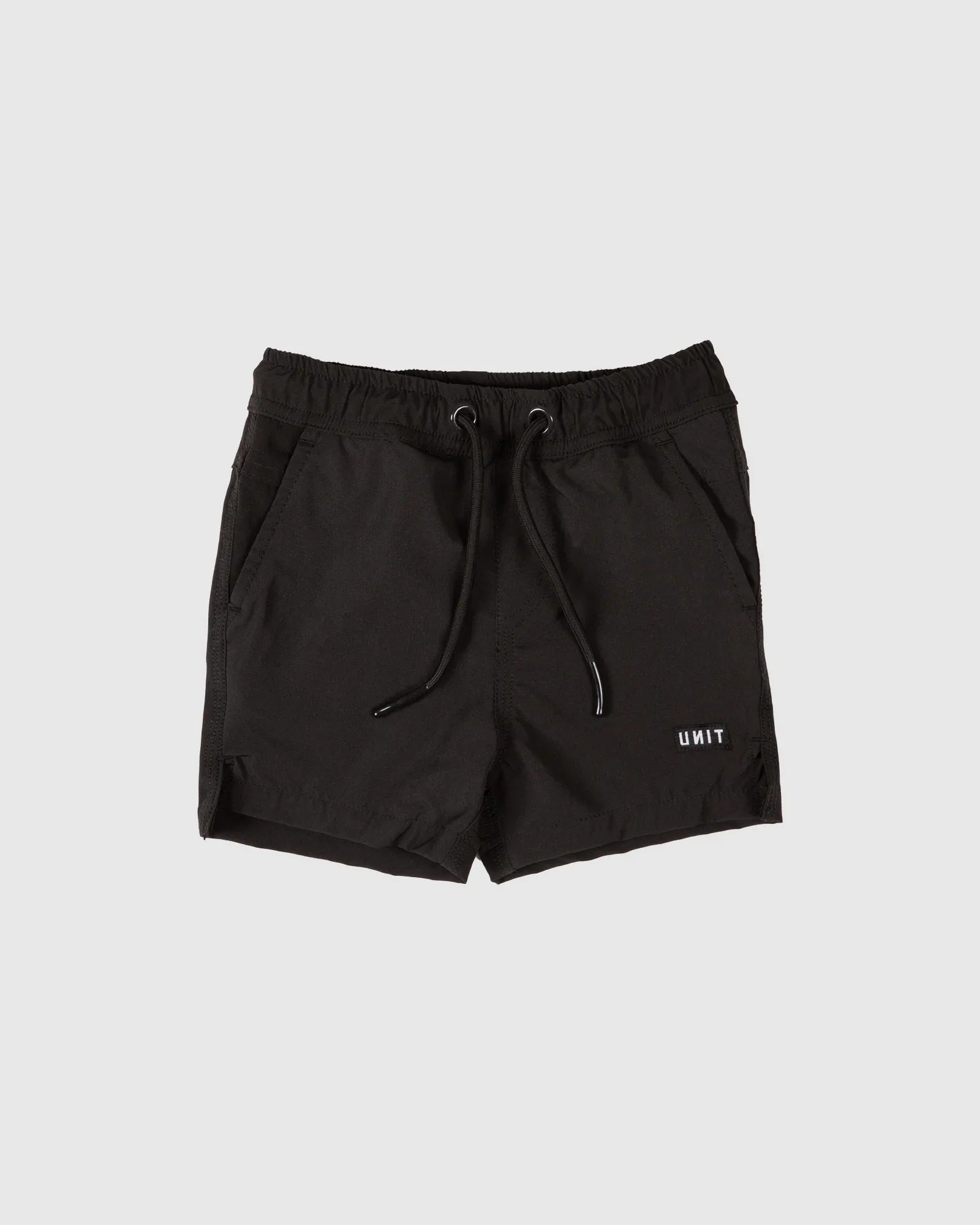 Unit Kids Shorts - Block Black - TheSquarePeg