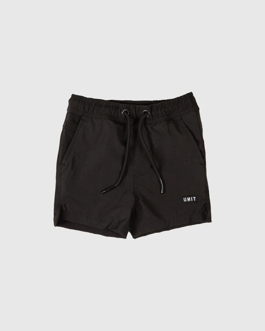 Unit Kids Shorts - Block Black - TheSquarePeg