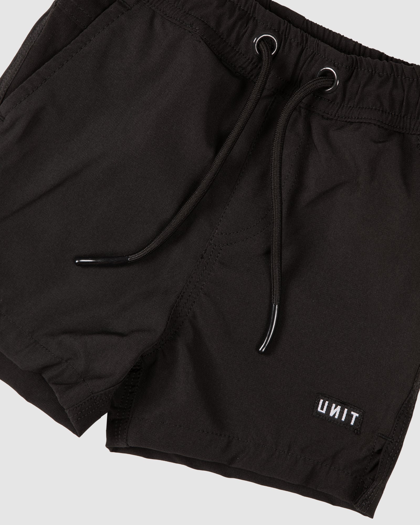 Unit Kids Shorts - Block Black - TheSquarePeg