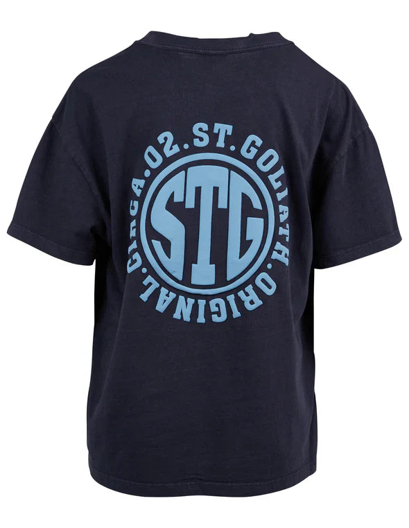 St. Goliath STG Tee Navy - TheSquarePeg