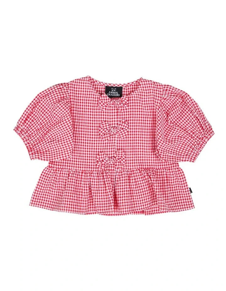 Animal Crackers Checkered Top