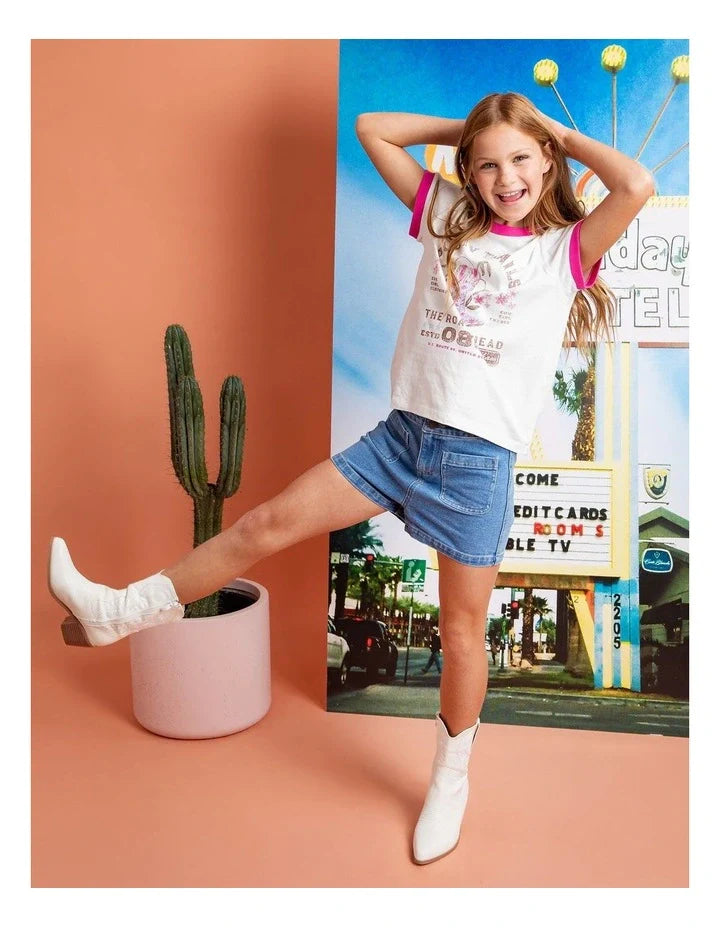 Eve Girl Cowgirl Ringer Tee