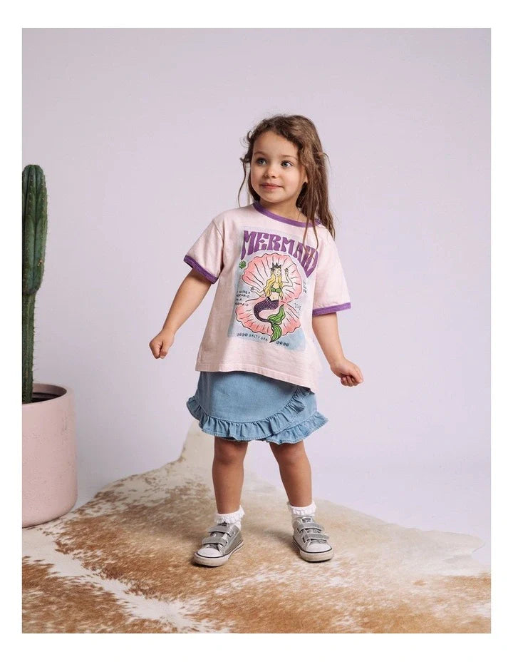 Eve Girl Mermaid Ringer Tee