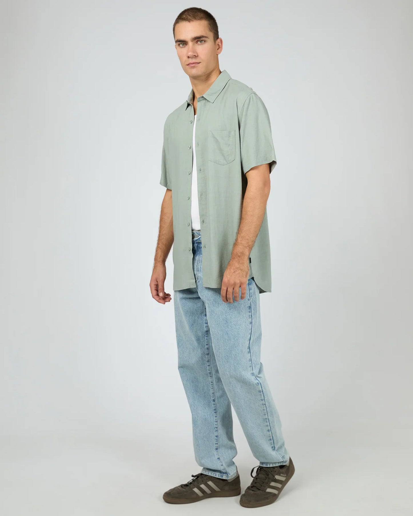 Silent Theory Textured Linen SS Shirt