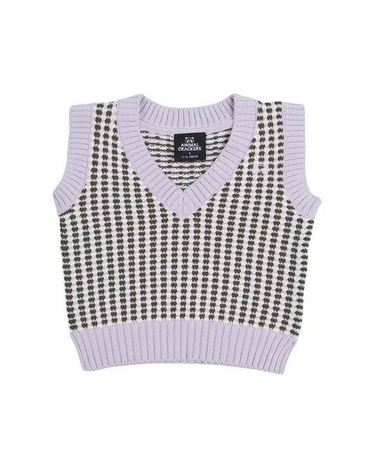 Animal Crackers Mixed Vest Purple Baby