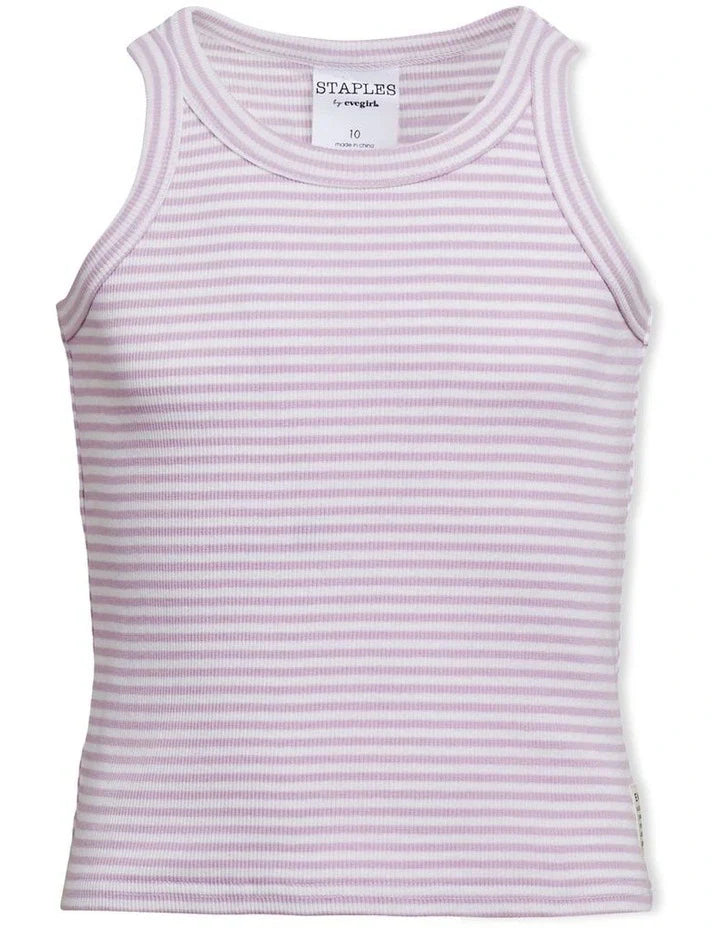 Eve Girl Everyday Stripe Rib Tank Purple