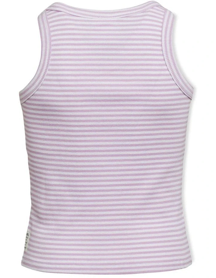 Eve Girl Everyday Stripe Rib Tank Purple