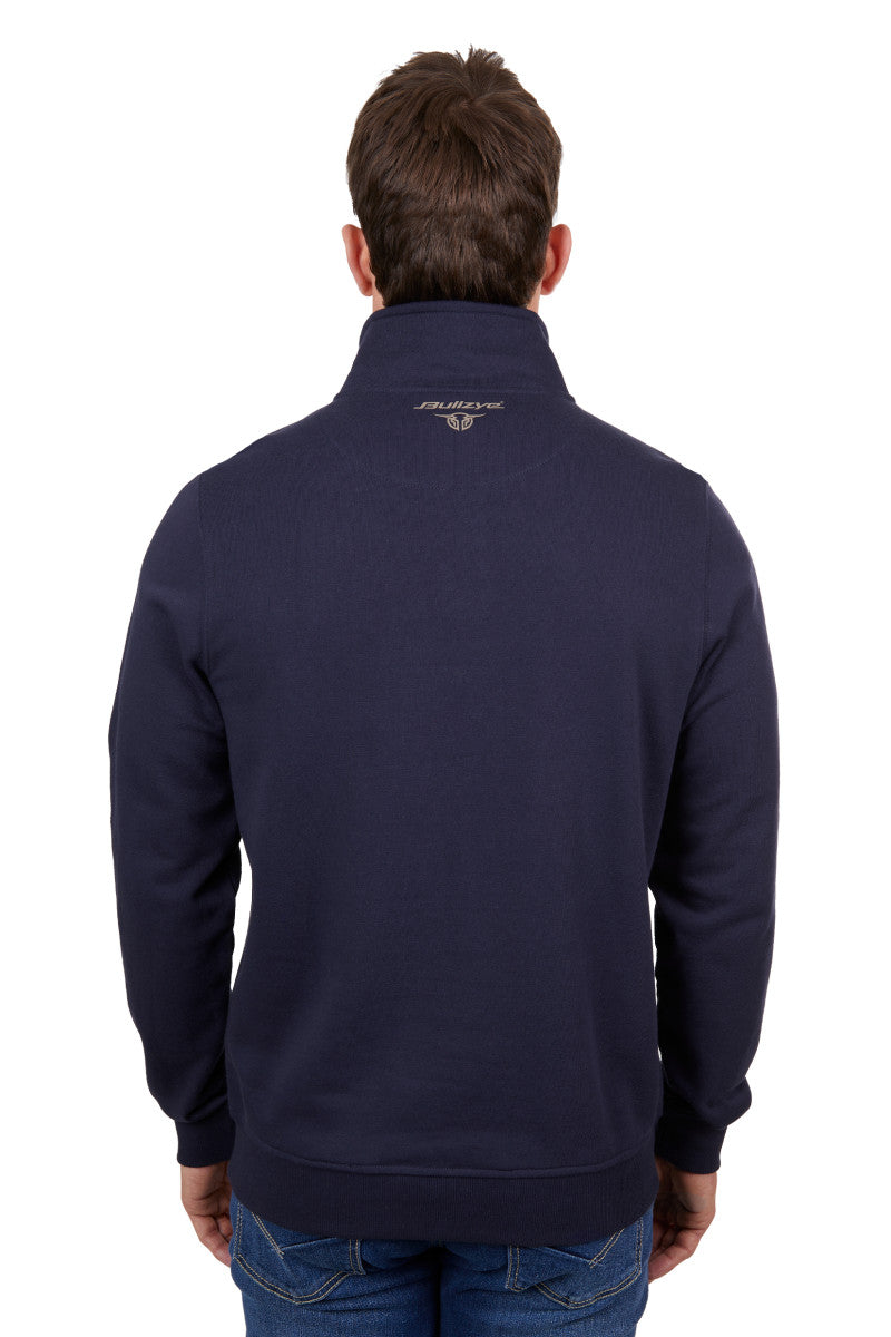 Bullzye Mens Aiden 1/4 Zip Pullover Navy Sml