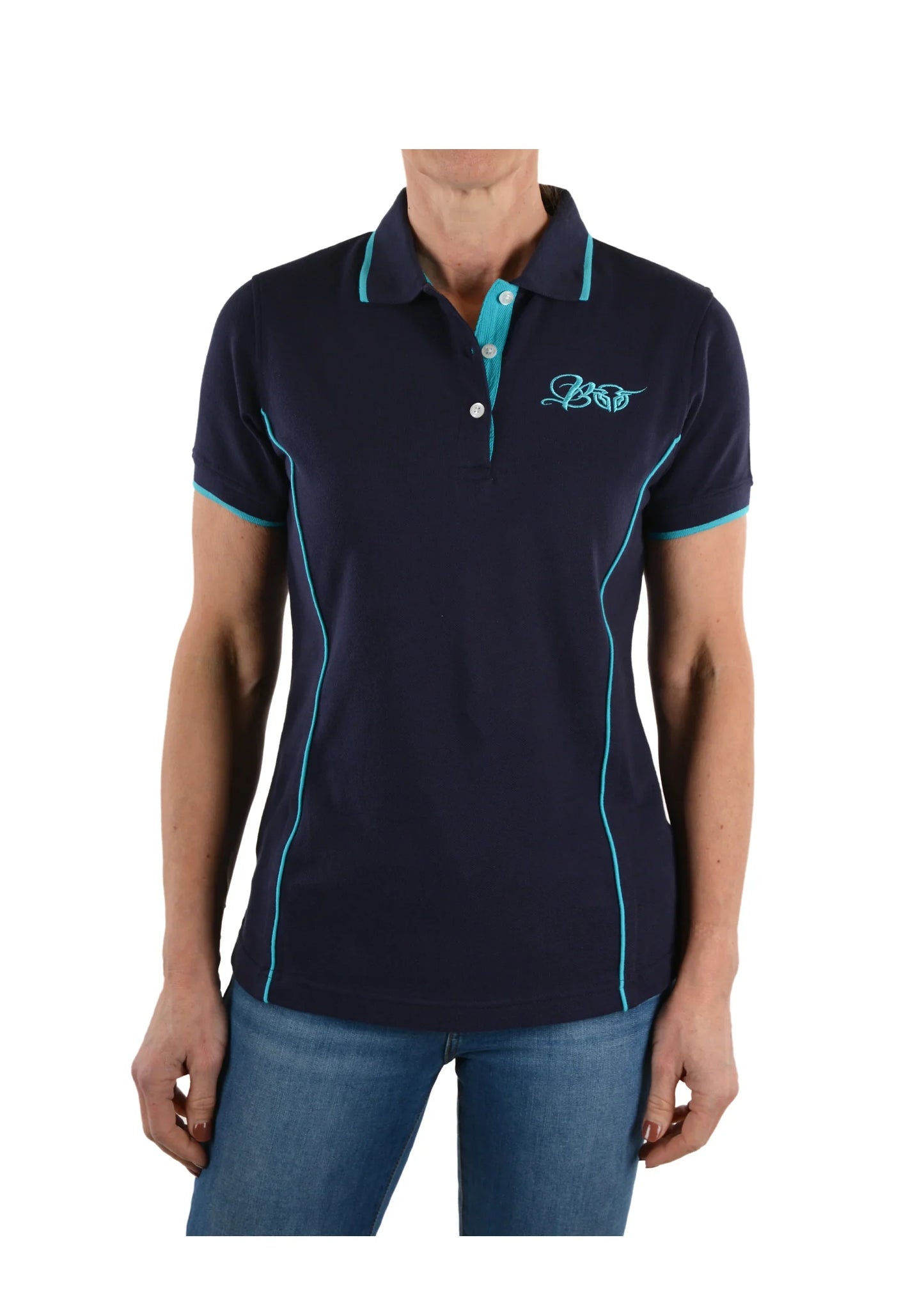 Bullzye Womens Piped Polo - TheSquarePeg