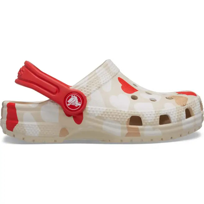 Crocs Toddler Classic Heart Print Clog