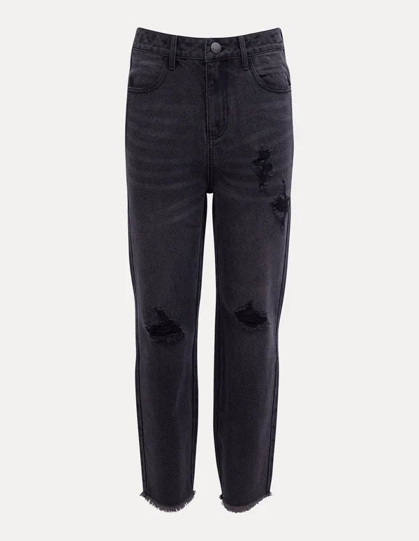 Eve Girl Ella Jean Black Denim 8-16 - TheSquarePeg