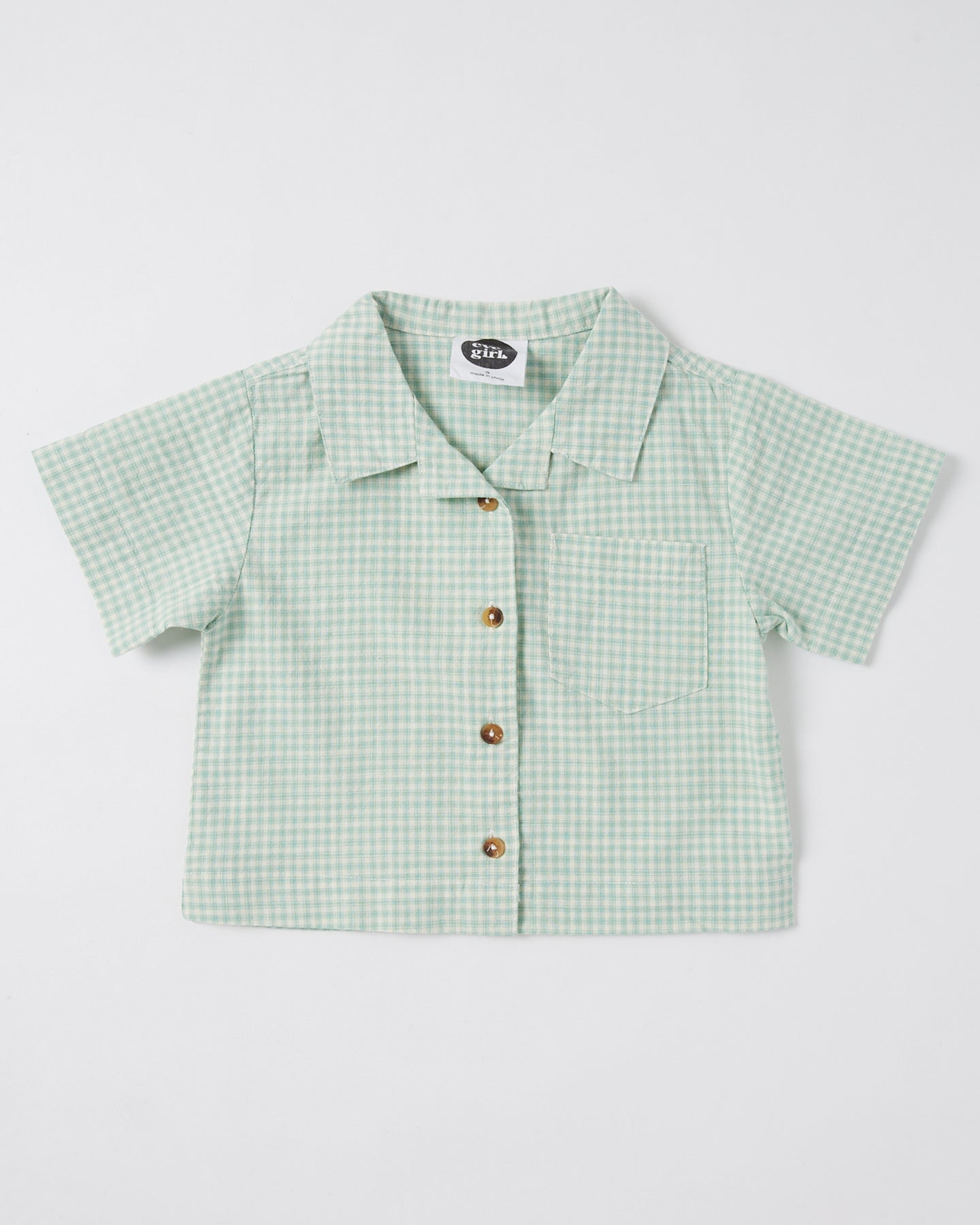 Eve Girl Sadie Check Shirt Green - TheSquarePeg