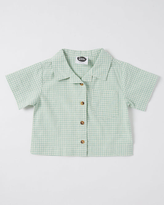 Eve Girl Sadie Check Shirt Green - TheSquarePeg