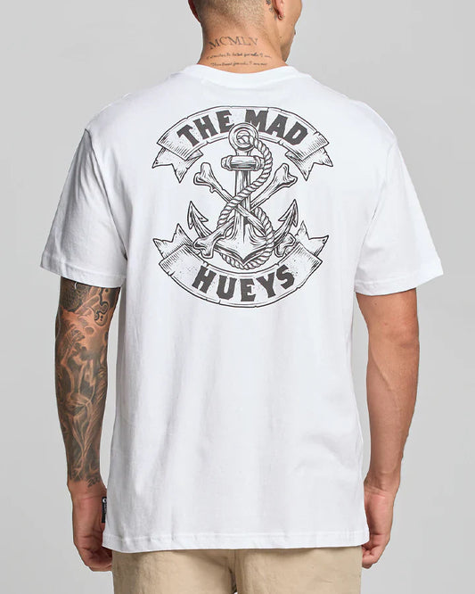 The Mad Hueys - MEN-BONES AHOY- SS TEE- WHITE