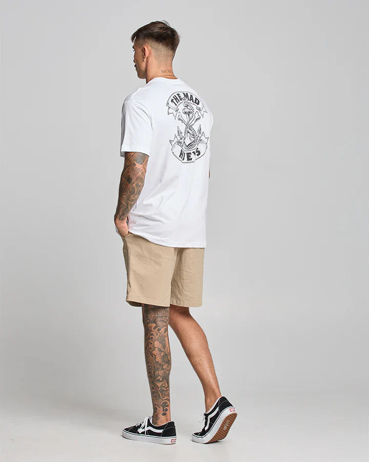 The Mad Hueys - MEN-BONES AHOY- SS TEE- WHITE