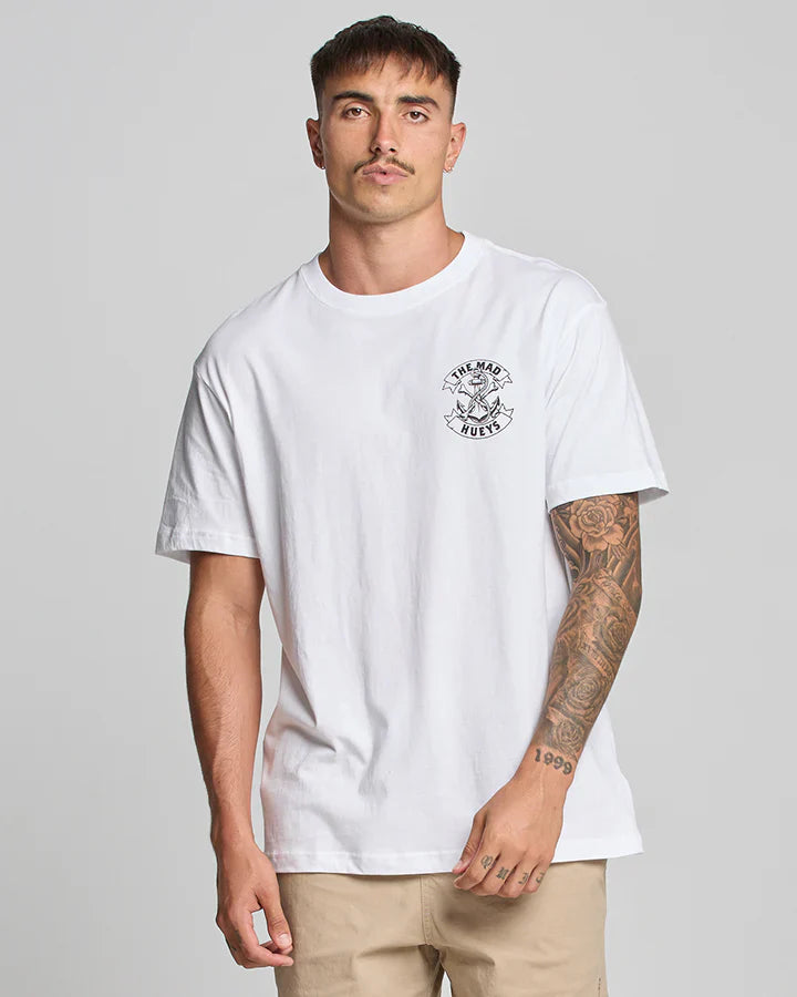 The Mad Hueys - MEN-BONES AHOY- SS TEE- WHITE