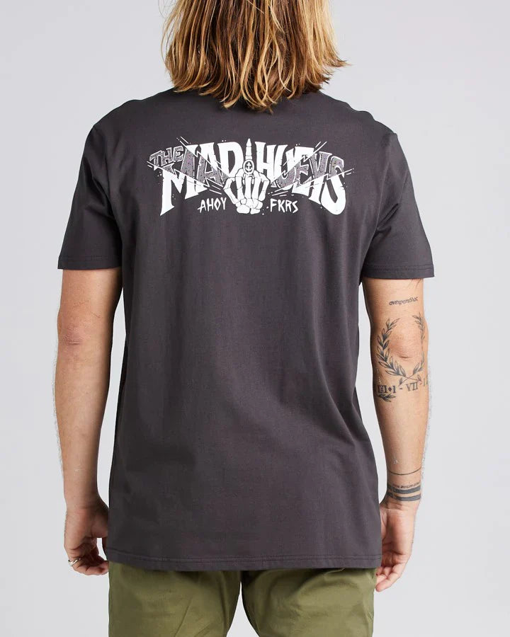 The Mad Hueys- MEN- BONES AHOY- SS TEE - VINTAGE BLACK
