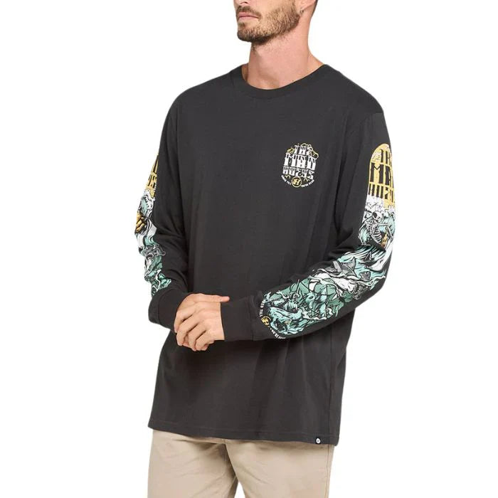 TMH SHRED TIL YOURE DEAD | LS TEE - VINTAGE BLACK