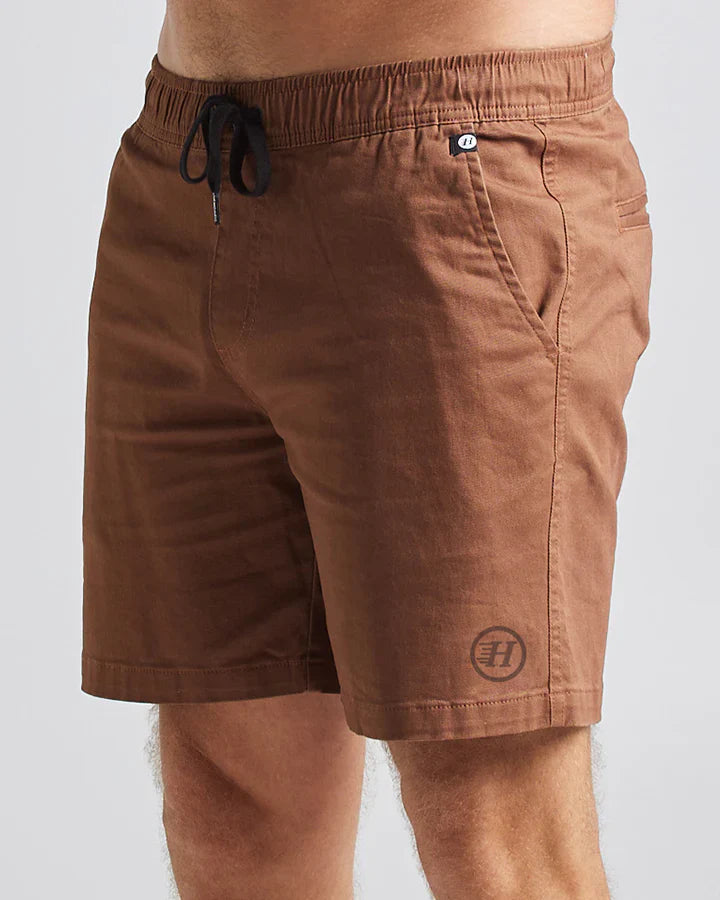 THE MAD HUEYS - STRANDED ELASTIC CHINO 18" WALNUT - 30