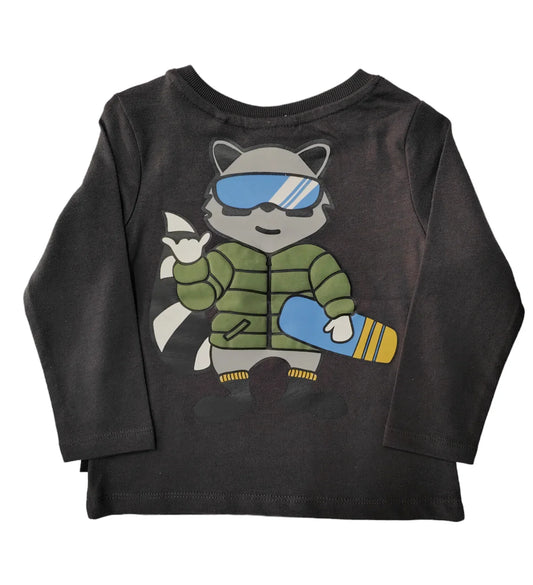 Animal Crackers Adventure L/S Tee Charcoal