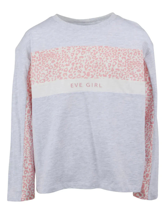 Eve Girl Base Panelled LSLV Tee Grey - TheSquarePeg