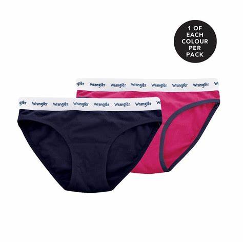Wrangler Womens Logo Briefs 2 Pk L 8