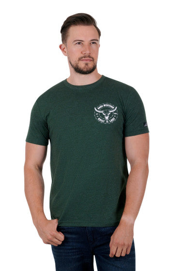 Mens Walker SS Tee XS Green Marle